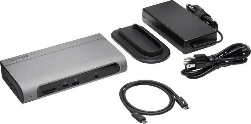 Kensington SD5600T Dockingstation – für USB-C/Thunderbolt-3-Geräte, USB-Port, Aluminium, Silber
