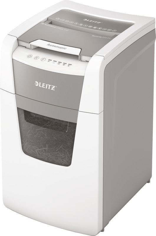 Leitz IQ Autofeed Office – Aktenvernichter mit Autofeed 150 Blatt, DIN P-5, Mikroschnitt 2 × 15 mm, 44 l