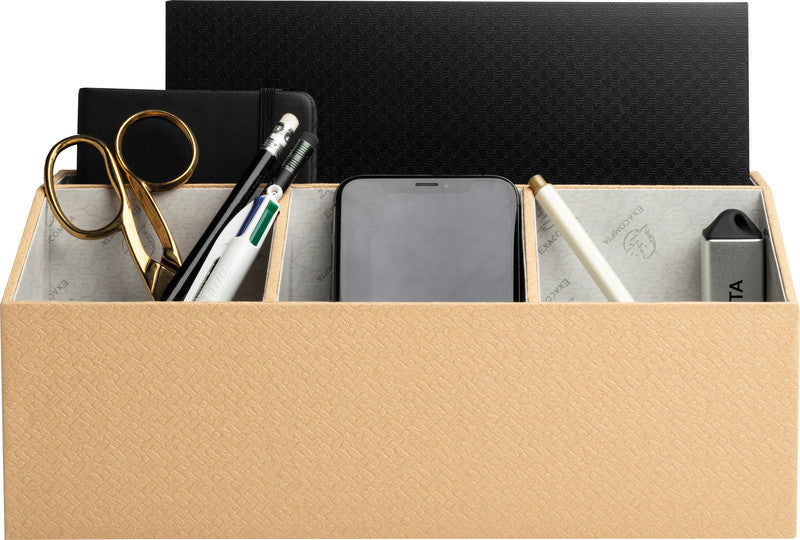 Exacompta Office by Me Stehsammler – 4 Fächer, beige, Recycling-Karton, B 277 × H 147 × T 115 mm