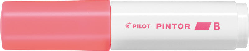 Pilot Pigment-Marker Pintor – Keilspitze 8 mm – Neonrot – Für dunkle Oberflächen geeignet