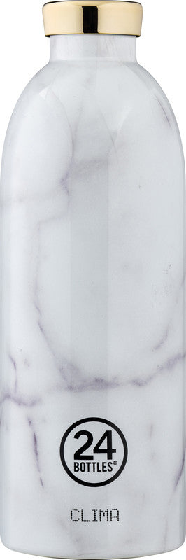 24Bottles Trinkflasche Clima – 8,5 dl – Edelstahl, isoliert, Schraubverschluss – Carrara