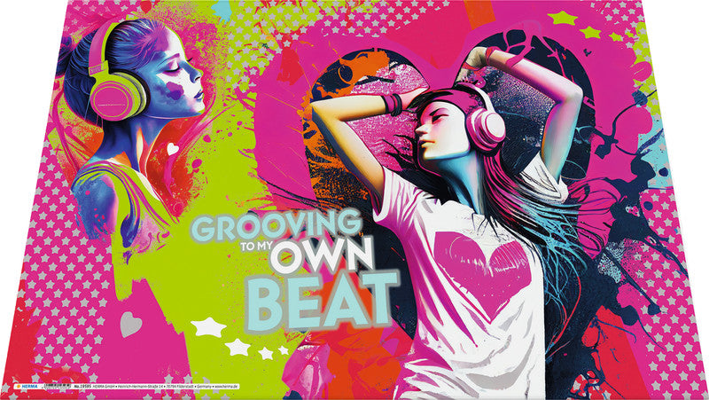 HERMA Schreibunterlage – Music Girl – 550 × 350 mm – Karton, rutschfest