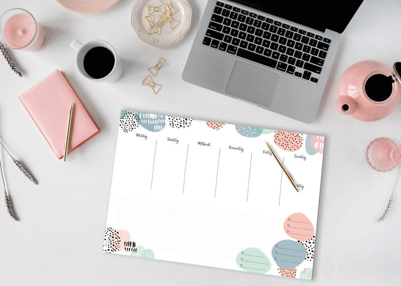 Sigel JOLIE Wochenplaner – undatiert, A3, Rose Inspiration