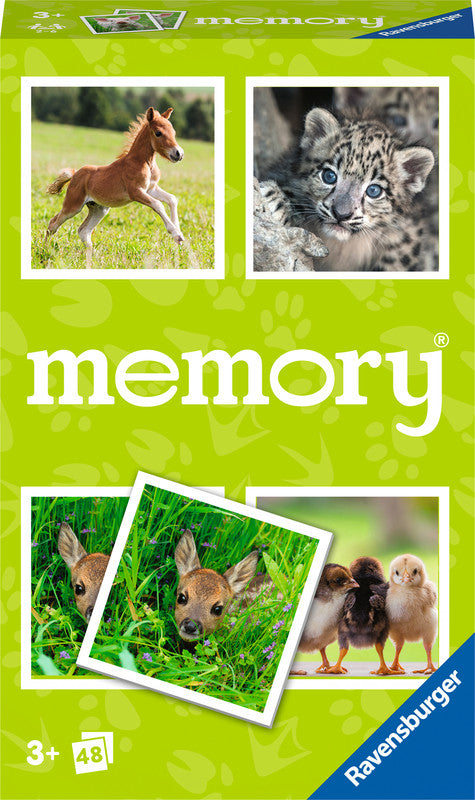 Ravensburger Memory Tierbaby – 2–8 Spieler, ab 4 Jahren, d, 48 Karten, 115 × 183 × 37 mm, Karton, mehrfarbig