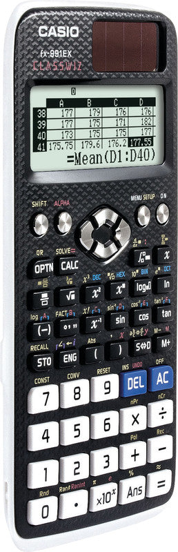 Casio Taschenrechner FX-991EX – 10+2-stellig, 2-zeiliges LCD, Solar + Batterie, schwarz, 77×166×11 mm