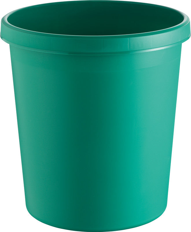 Helit Papierkorb the german – 18 l – Kunststoff, grün – Ø 315 × H 331 mm
