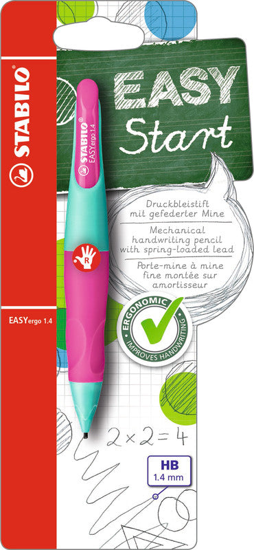 Stabilo EASYergo Start Druckbleistift – 1,4 mm, für Rechtshänder, türkis/neonpink