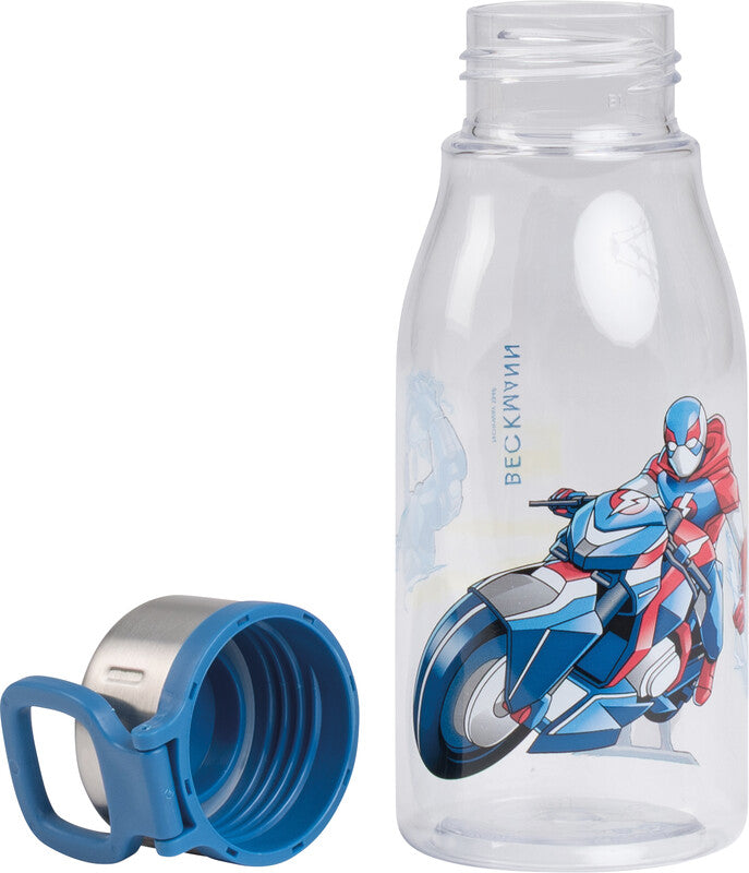 Beckmann Trinkflasche – 4 dl – Kunststoff (Tritan), Schraubverschluss, auslaufsicher – Blue Lightning