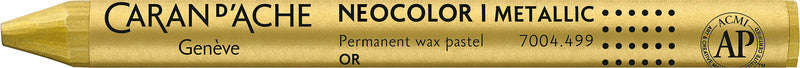 Caran d-Ache Caran d'Ache – Neocolor I – Wachsmalkreiden – Gold, für Papier, Leder & Glas