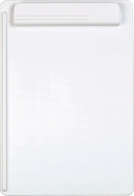 MAUL go Recycling Klemmbrett A4 – Kunststoff (recycelt), Schreibgeräthalterung, Weiss