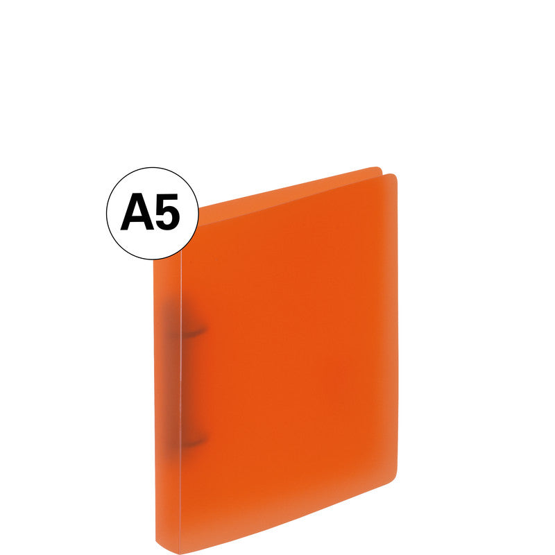 Kolma Ringbuch Easy – A5 Hoch – 2-Ring Bügelmechanik, Ø 16 mm, Rücken 30 mm – Orange, Kunststoff, Recyclingfähig
