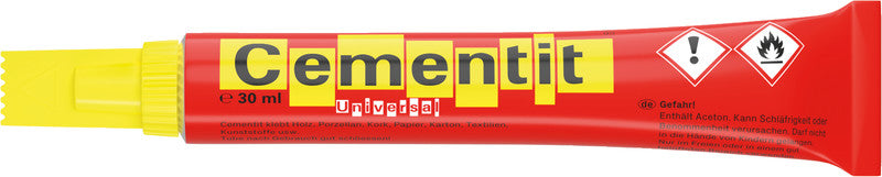 Cementit Universalkleber – permanent, transparent, 30 ml, für Glas, Porzellan, Stein usw.