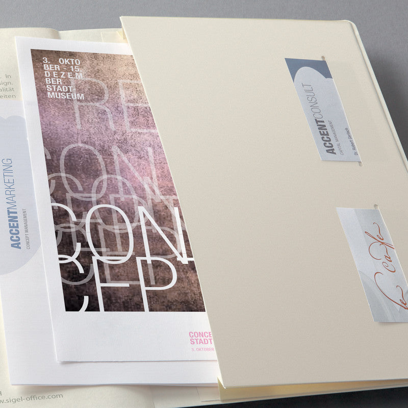 Sigel Notizbuch, 187 × 280 mm, punktkariert, Fadenheftung, 194 Seiten, 80 g/m² – grau