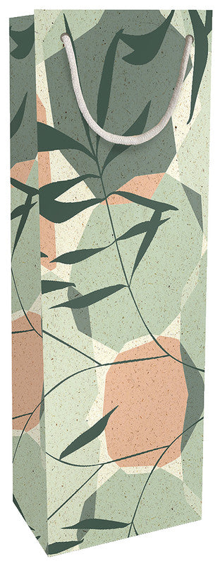 Braun + company Geschenkbox – Graphic Garden – Flaschentüte, Graspapier – für Flaschen – 120 × 360 × 100 mm