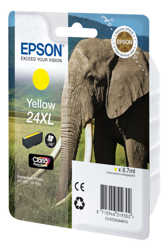 Epson Tintenpatrone 24XL, Gelb, 500 Seiten