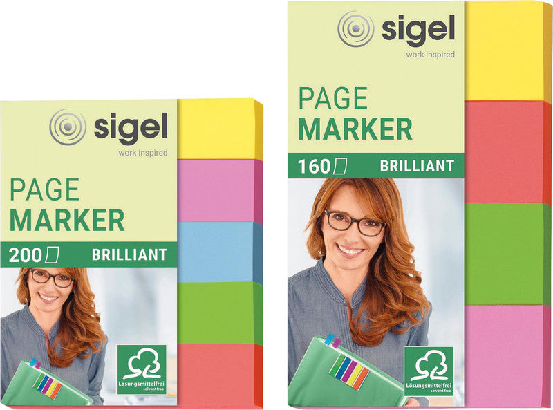 Sigel Indexstreifen – 12×50 mm – sortiert, 5×40 Stück