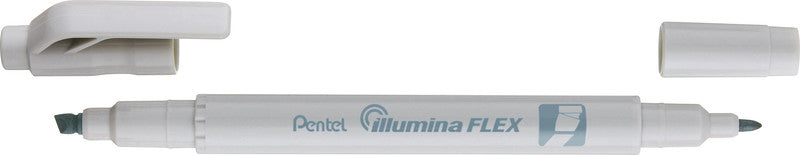 Pentel Illumina Flex Textmarker Hellgrau – Dual-Tip