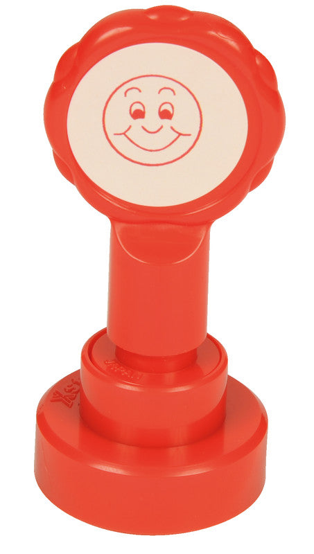 X-stamper Lehrerstempel-Set – Motiv: Smile happy, selbstfärbend, Kunststoff, Ø 22 mm