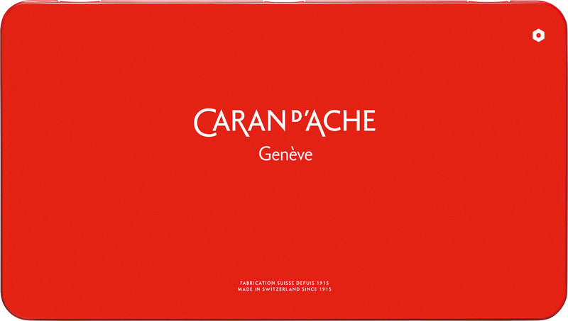 Caran d-Ache Caran d'Ache Neocolor Aquarellfarbstifte-Set – 84 Farben, Mine Ø 8,6 mm, Metallschachtel