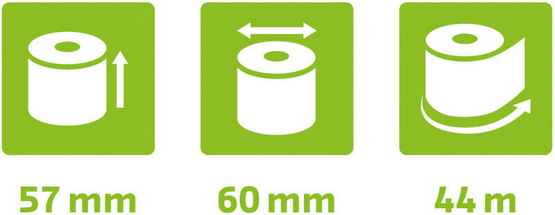 Exacompta Thermorolle 57 mm × 44 m, Kern 12 mm, Ø 60 mm