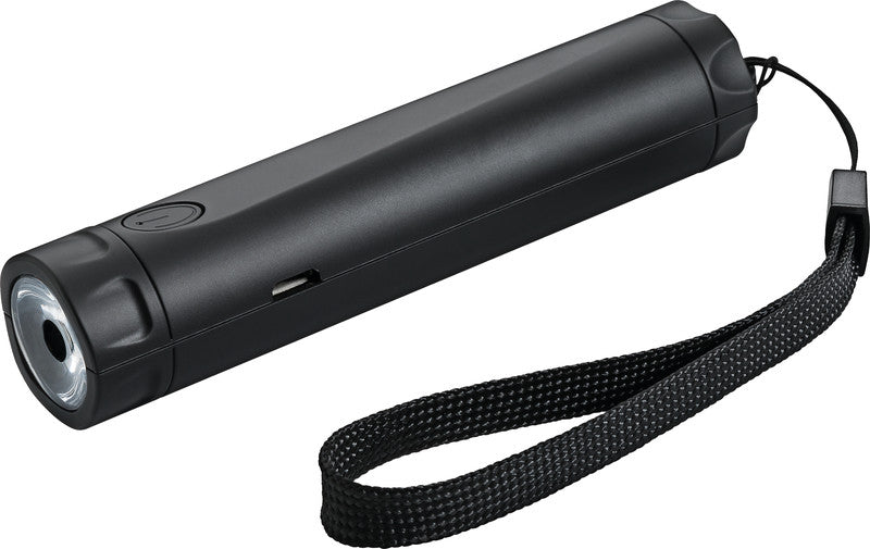Goobay Powerbank 2600 mAh, 1× USB-A, mit Taschenlampe, für Smartphones, Tablets, schwarz