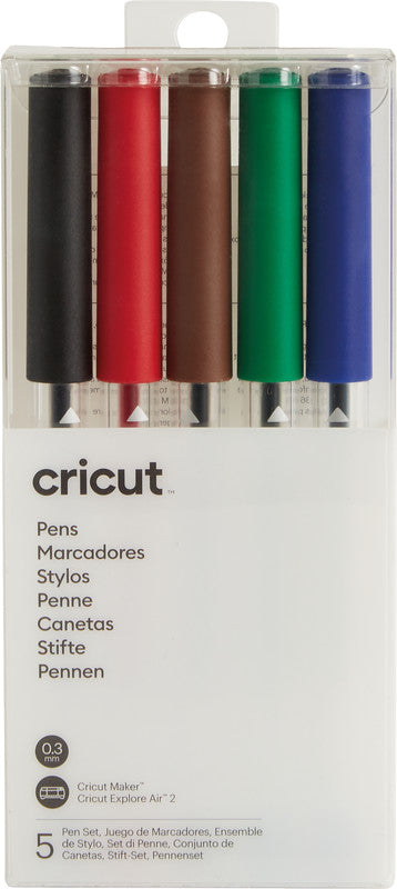 Cricut Fineliner – 5er-Set 0,3 mm – 5 Farben, sortiert – für CRICUT JOY Schneideplotter