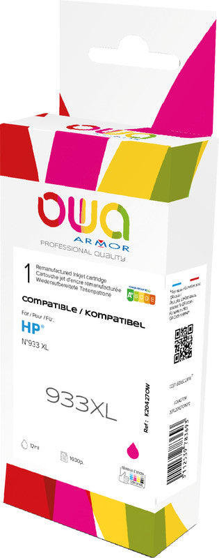 Owa Tintenpatrone 933XL, magenta, 12 ml – für HP