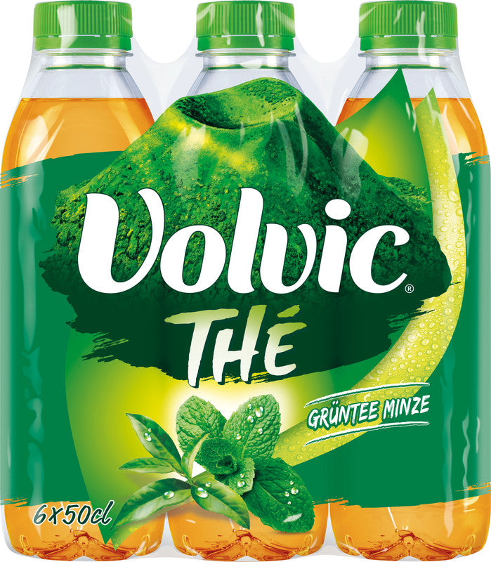 Volvic Ice Tea Grüntee Minze – 6 × 5 dl