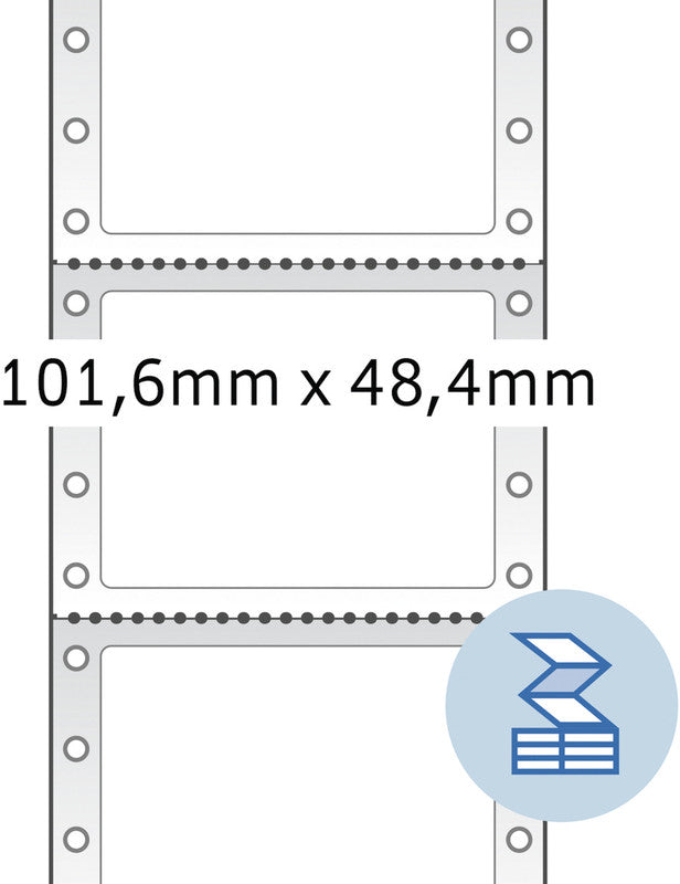 HERMA Druckeretiketten, 102 mm × 48 mm, weiss, Papier, selbstklebend, 3000 Etiketten