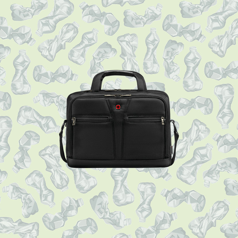 Wenger/SwissGear Wenger BC-Pro Notebook-Tasche – 11 l, wasserabweisend, RFID-Fach, recyceltes PET (rPET), schwarz