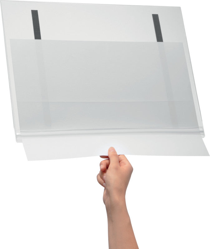 Durable Magnetleiste – 297 × 420 mm, transparent, wiederverwendbar, für A3