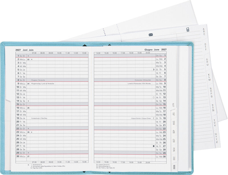 Biella Planer Istanbul Agenda – 1 Monat/2 Seiten, geheftet, 10,6 × 15,3 cm, 15 Monate Okt–Dez, FSC