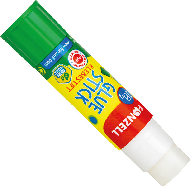 Fonzell Klebestift – Stift, permanent, transparent, lösemittelfrei, 10 g, für Papier, Fotos, Stoff u. a.
