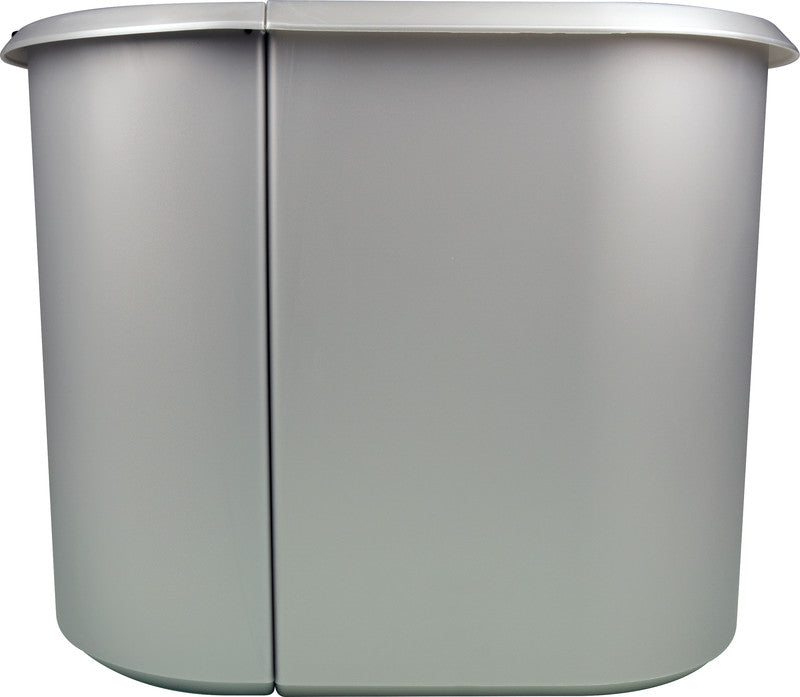 Helit Systempapierkorb – 20 + 9 l, mit Deckel – Kunststoff, schwarz – B × H × T 270 × 343 × 440 mm