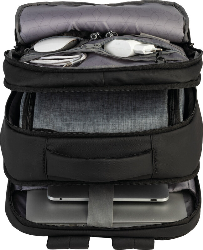 Bestway Business Pro Notebook-Rucksack – 23 l, wasserabweisend, Aufsteckfunktion, Kunststoff, schwarz
