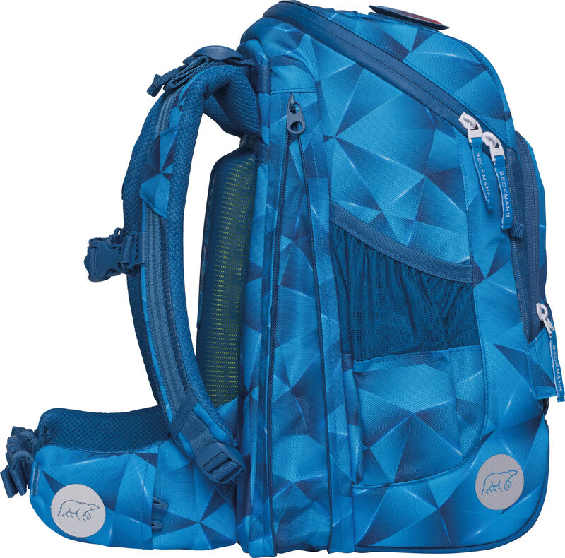Beckmann Schulrucksack – Active Air Flx – Blue Lightning – Recycelte Materialien – 26,0×39,0×22,0 cm