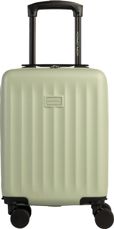 Worldpack Hartschalen-Trolley, 24 l, Handgepäck geeignet, 4 Doppelrollen, ABS, Graugrün, 30 × 40 × 20 cm
