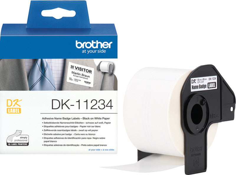 Brother Etiketten, 60 mm × 86 mm, weiss, Papier, permanent, 260 Etiketten