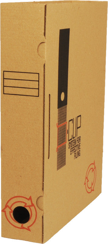 D-case Archivschachtel A4 – 310 × 320 × 60 mm, braun, Karton, mit Griffloch