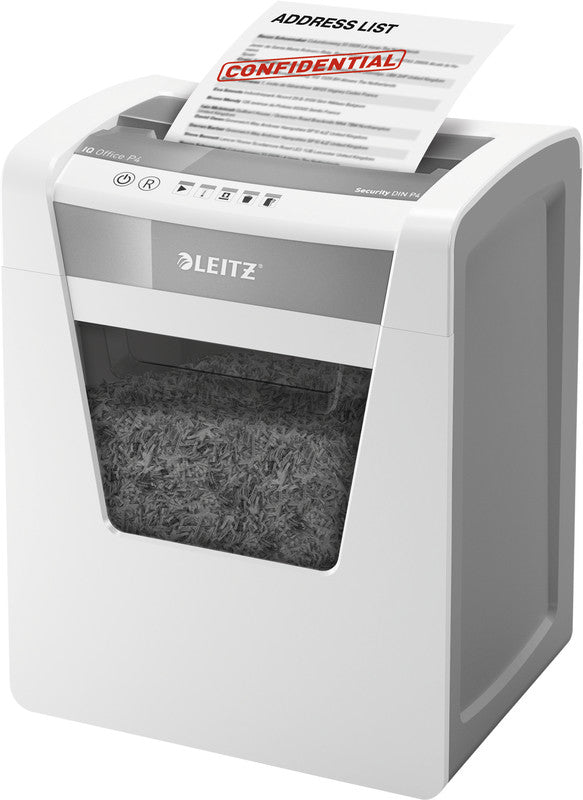 Leitz IQ Office – Aktenvernichter, DIN P-5, Mikroschnitt 2 × 15 mm, 10 Blatt, 23 l, A4