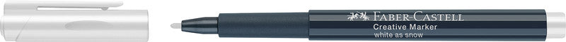 Faber-Castell Non-Permanent-Marker Creative – Rundspitze 1,5 mm – Weiss wie Schnee – trocken abwischbar