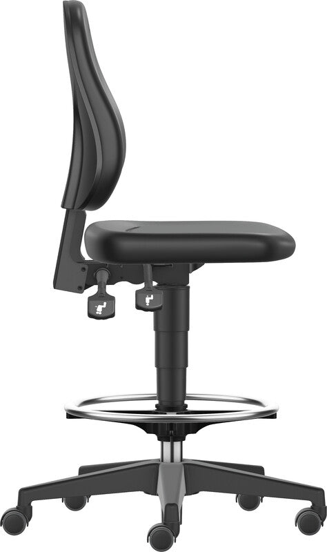 Bimos LIMBOS Unitec Bürostuhl – Integralschaum – Schwarz, arretierbare Rückenlehne, 58–85 cm