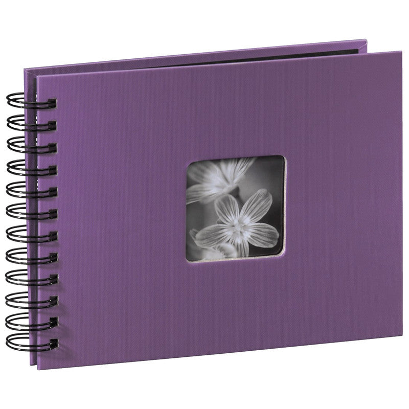 Hama Fotoalbum Wiro Fine Art – für 240 × 170 mm, lila, mit Pergaminzwischenblättern, Papier