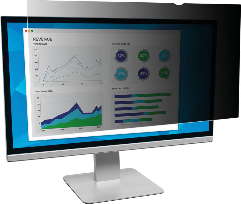 3M Displayschutz für Monitore bis 24" (532×300 mm, 16:9) – Schwarz