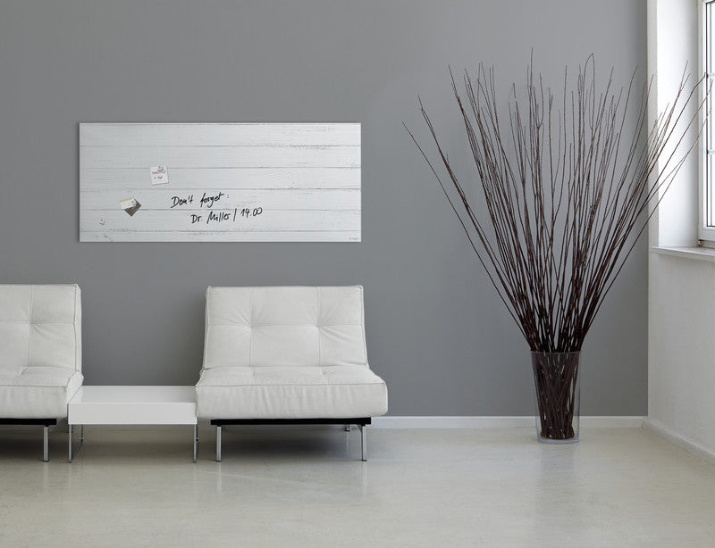 Sigel Whiteboard – 130 × 55 cm, Glas, matt, magnetisch, Wandmontage, inkl. SuperDym Magnetwürfel
