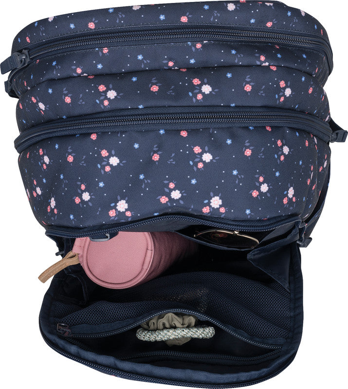 Beckmann Urban Midi Rucksack – Floral – Recycelte Materialien