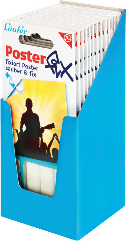 Laufer Posterfix Haftpunkte wiederablösbar – 10 × 12 mm, 52 Stk., weiss