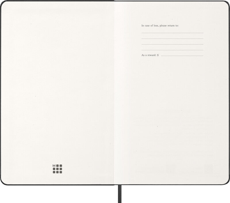 Moleskine Hardcover Wochenagenda – 1 Woche/2 Seiten, gebunden, 13 × 21 cm, Jan–Dez, 2027, schwarz, FSC