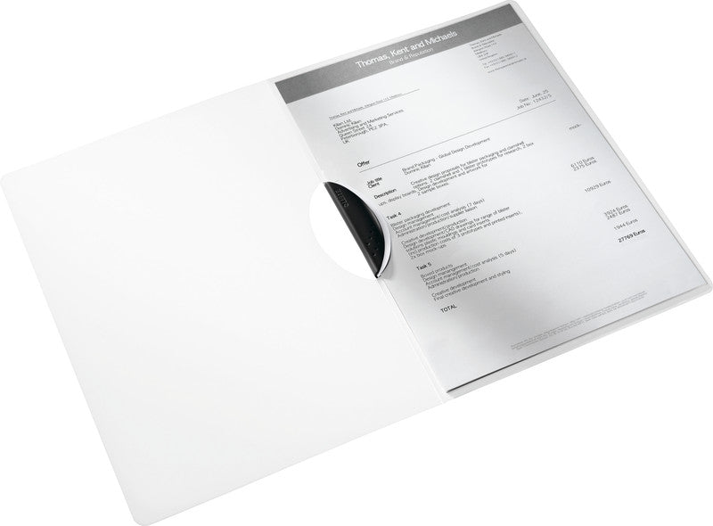 Leitz WOW ColorClip Klemmhefter, für A4, 30 Blatt – Polypropylen (PP) – weiss