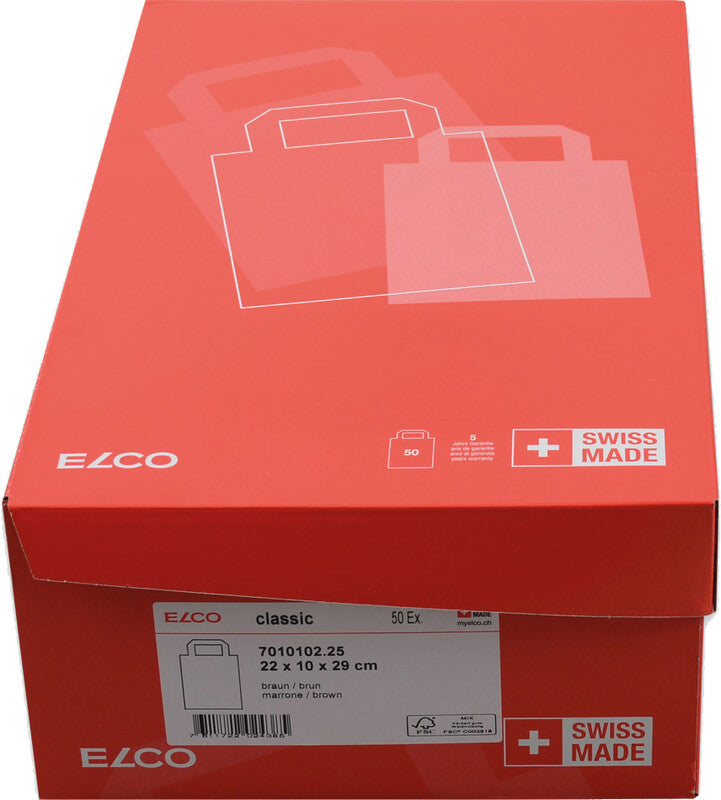 Elco Tragetasche, Braun – 220 × 290 × 100 mm – 50 Stk.